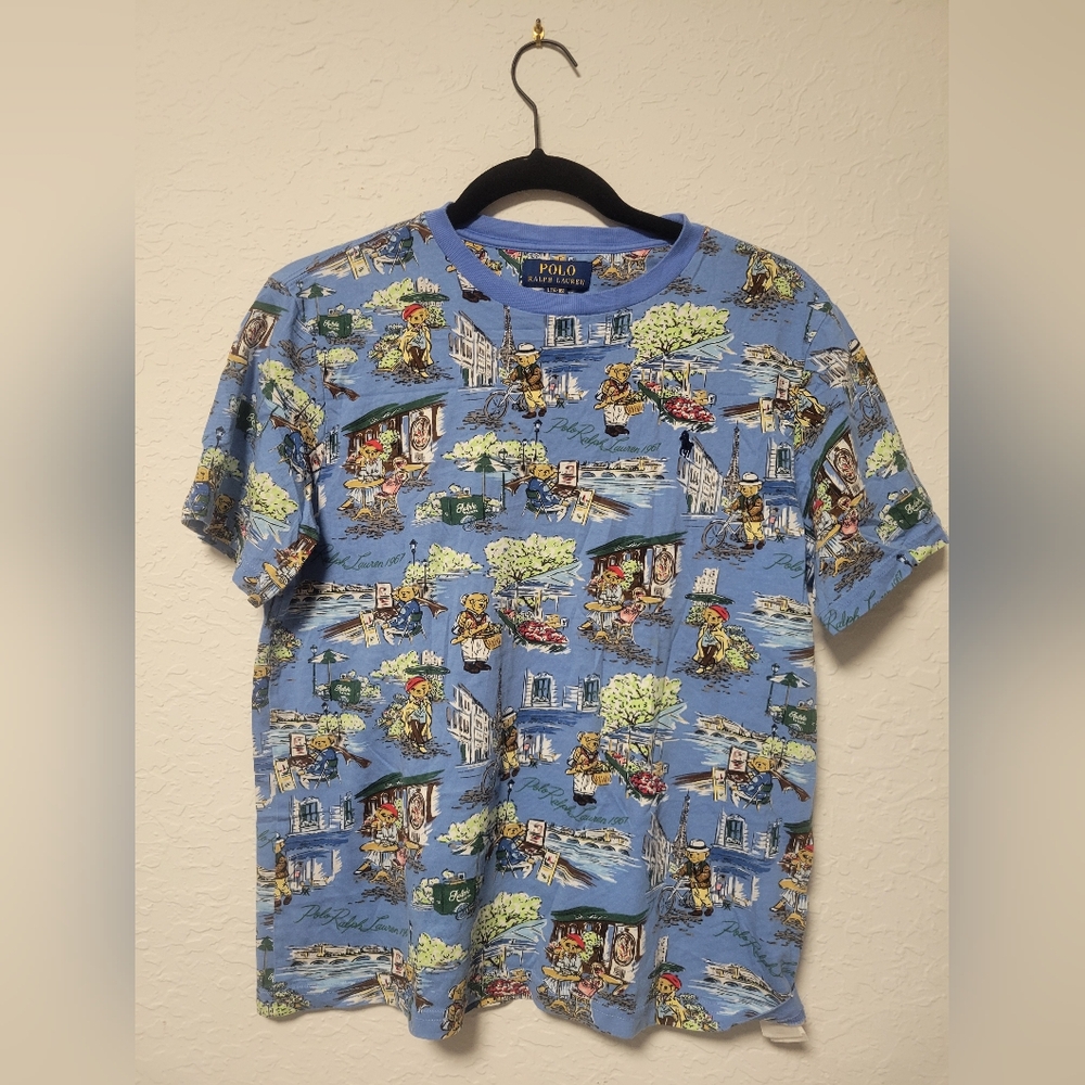 Ralph Lauren Blue Graphic Kids Tee